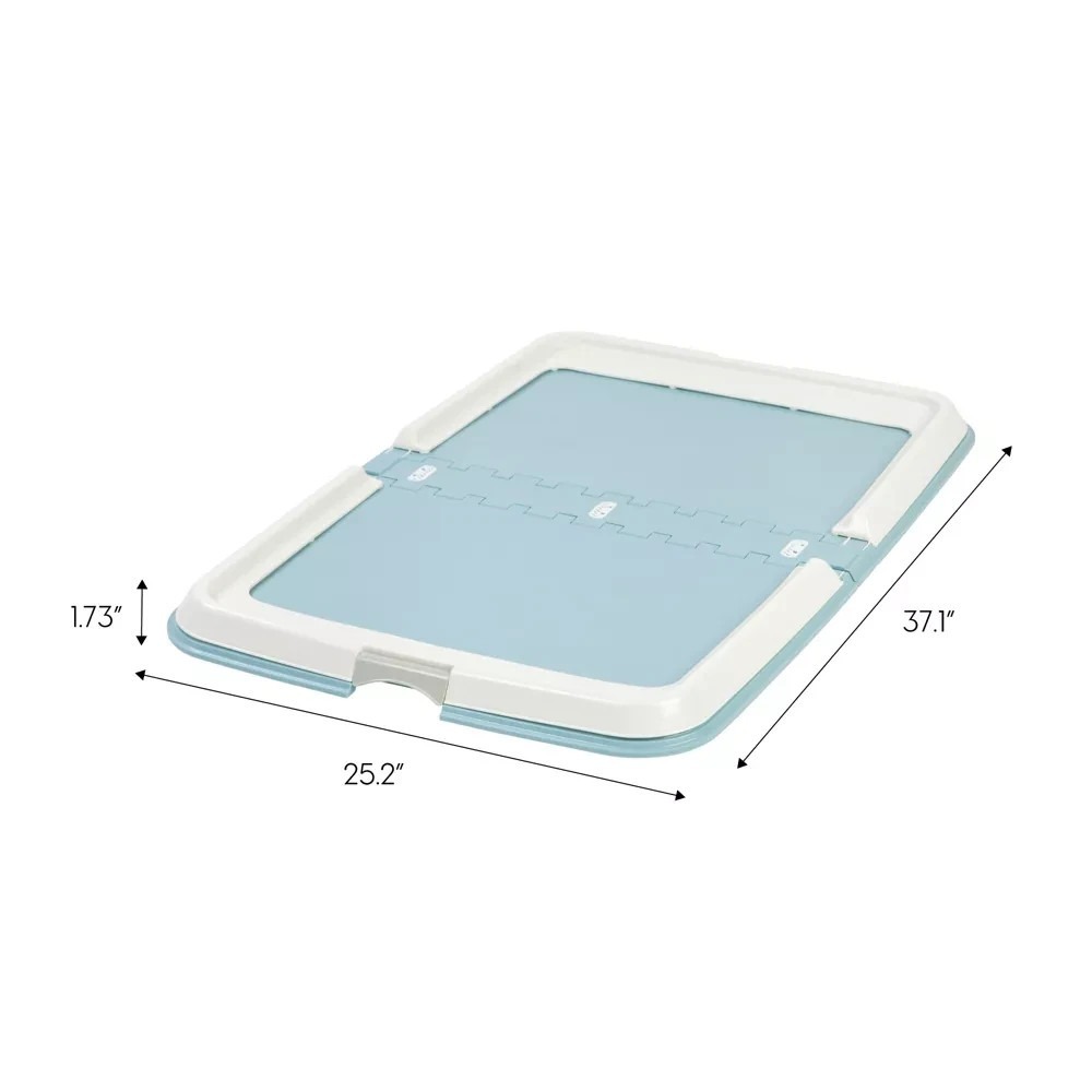 IRIS USA Neat N Dry Extra Large Pet Training Pad Holder Fits 23.5"x35.5" Blue‎ - Picture 4 of 11